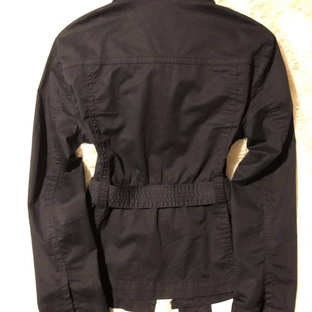 J. Crew Small Woman's Belted Black Jacket - Picture 2 of 3